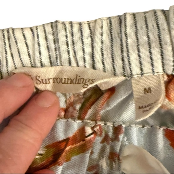 SOFT SURROUNDINGS women’s cotton modal blend light blue pajamas botanical print - Picture 10 of 15